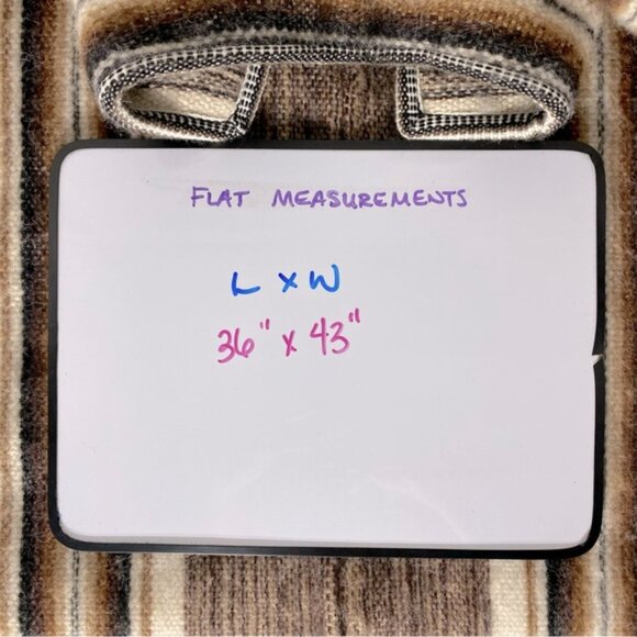 Unisex Brown Tan Striped Woven Alpaca Wool Poncho - Picture 2 of 11